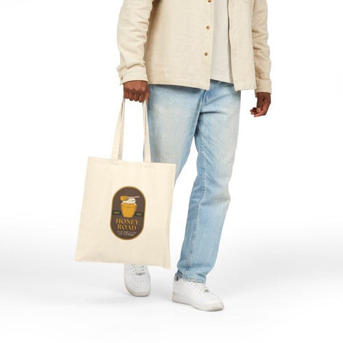 Canvas Tote Bag - "Honey Road" Jar Graphic Eco Shopper