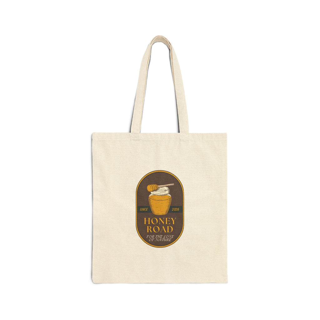 Canvas Tote Bag - "Honey Road" Jar Graphic Eco Shopper